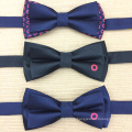 Custom OEM 100% Silk Jacquard Embroidery Single Donuts Bow Ties Men